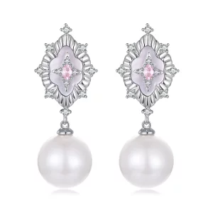 PANDORA Style Boucles d'oreilles rose poudre étoilé - YIE246 (image pour) PANDORA Style Boucles d'oreilles rose poudre étoilé - YIE246