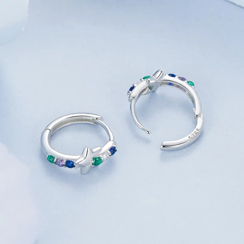 (image pour) PANDORA Style Boucles d'oreilles étoiles colorées - BSE1048 - Afficher 4