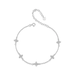 (image pour) PANDORA Style Bracelet de Cheville Trèfle à Quatre Feuilles - BST008