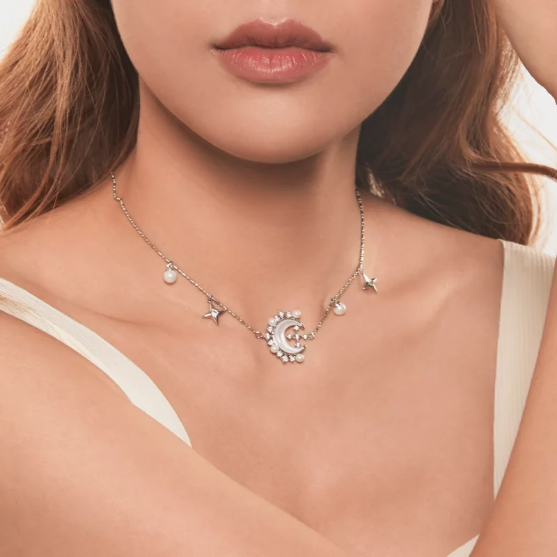 (image pour) PANDORA Style Collier Croissant de Lune - YIN115 - Afficher 9