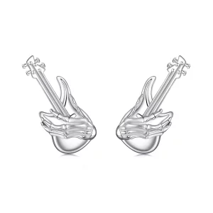 PANDORA Style Main Squelette Bass Boucles d'Oreilles - SCE1806 (image pour) PANDORA Style Main Squelette Bass Boucles d'Oreilles - SCE1806