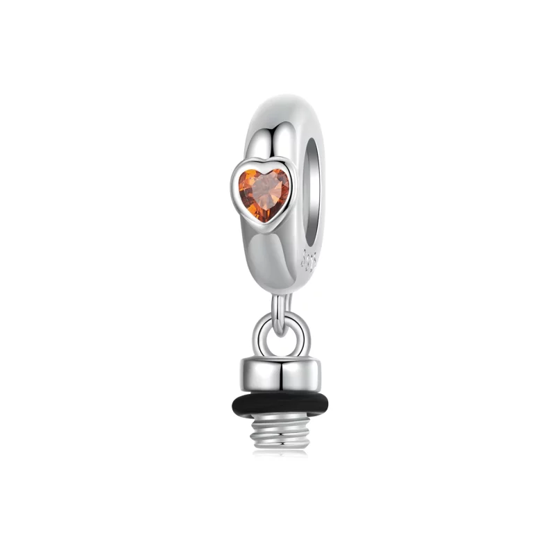 (image pour) PANDORA Style Médaillon Cœur Rouge Rose Suspendu - BSC1058-RD - Afficher 6