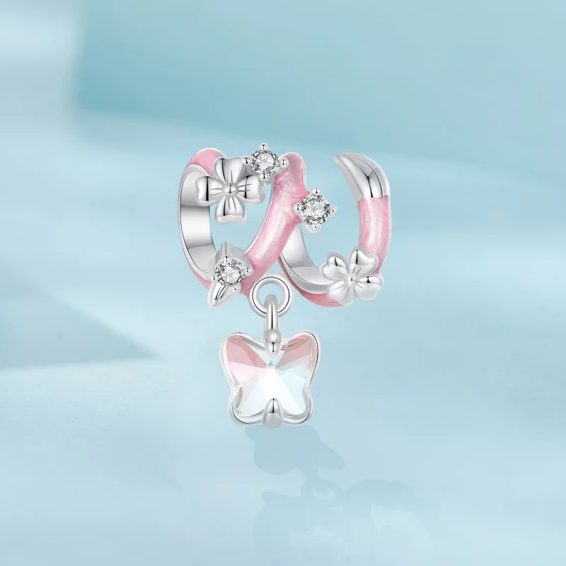 (image pour) PANDORA Style Papillon Amour Fleur Perles - SCC2828 - Afficher 2