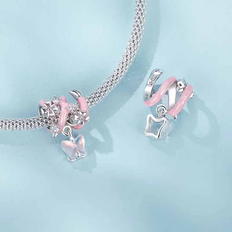 (image pour) PANDORA Style Papillon Amour Fleur Perles - SCC2828 - Afficher 5