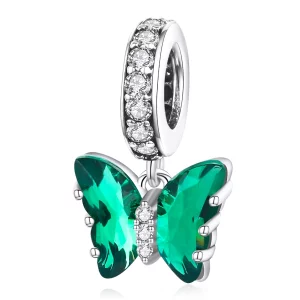 PANDORA Style Papillon Vert Suspendu - BSC423-GN (image pour) PANDORA Style Papillon Vert Suspendu - BSC423-GN