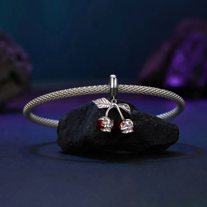 (image pour) PANDORA Style Pendent Crâne Cerise - SCC2904 - Afficher 3