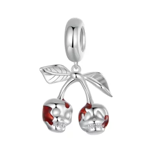 PANDORA Style Pendent Crâne Cerise - SCC2904 (image pour) PANDORA Style Pendent Crâne Cerise - SCC2904