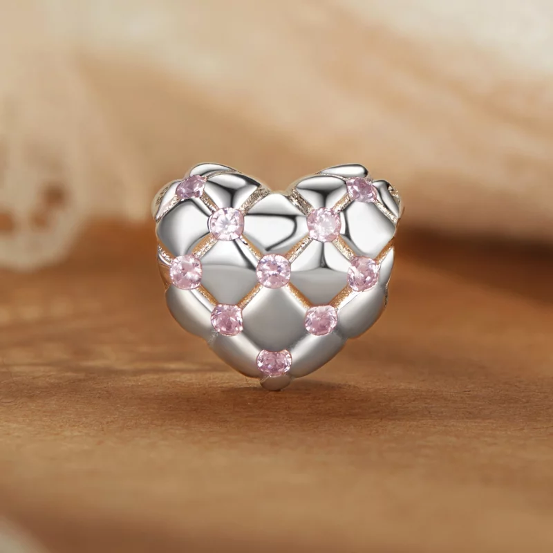 (image pour) PANDORA Style Perles cœur en diamant rose - BSC1054 - Afficher 2
