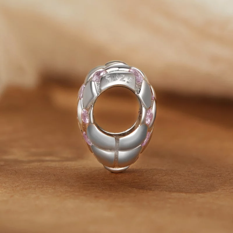 (image pour) PANDORA Style Perles cœur en diamant rose - BSC1054 - Afficher 3