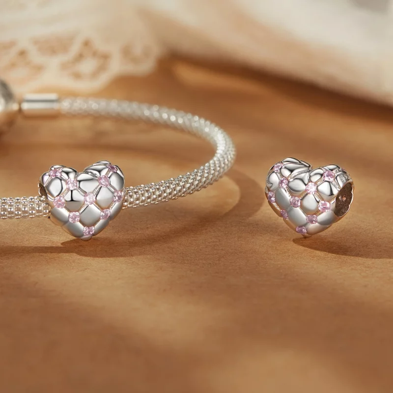 (image pour) PANDORA Style Perles cœur en diamant rose - BSC1054 - Afficher 4