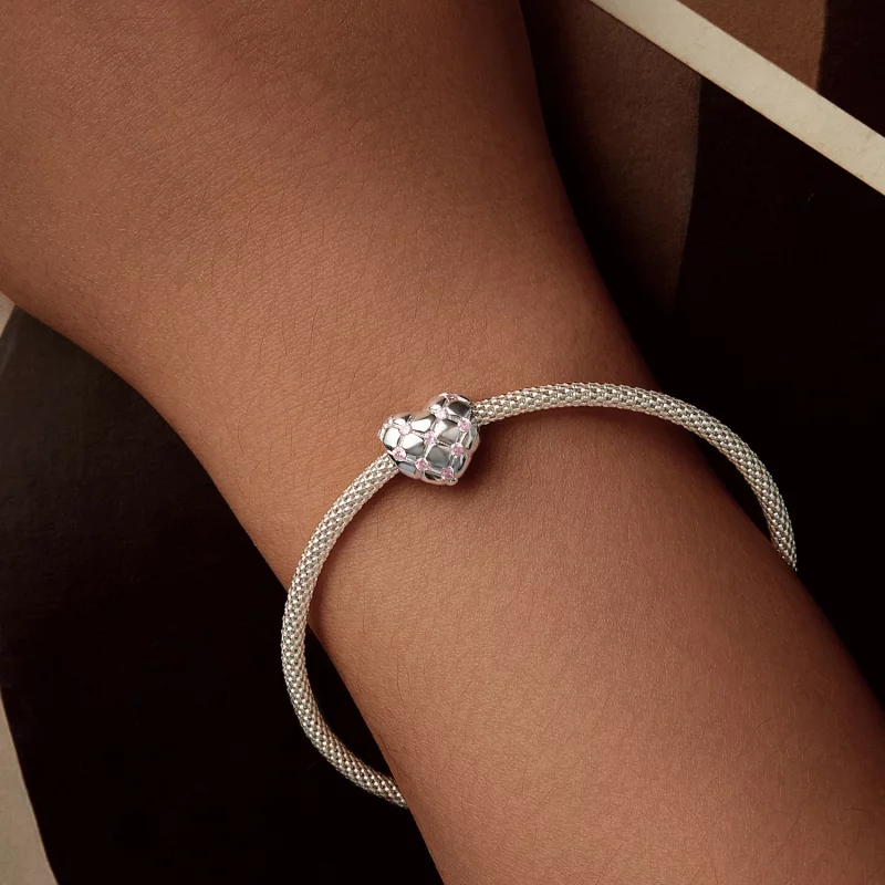 (image pour) PANDORA Style Perles cœur en diamant rose - BSC1054 - Afficher 6