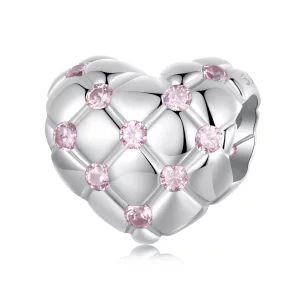PANDORA Style Perles cœur en diamant rose - BSC1054 (image pour) PANDORA Style Perles cœur en diamant rose - BSC1054