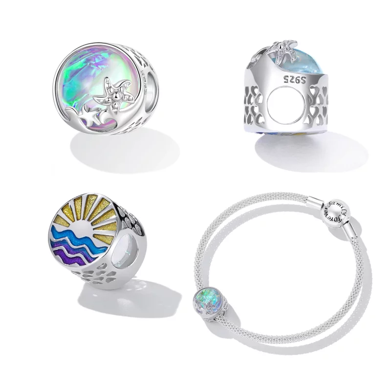 (image pour) PANDORA Style Perles Vagues de Plage - BSC605 - Afficher 2