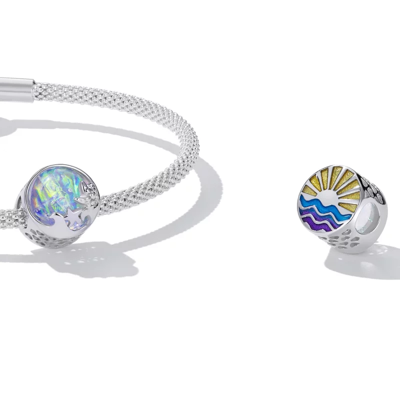 (image pour) PANDORA Style Perles Vagues de Plage - BSC605 - Afficher 4