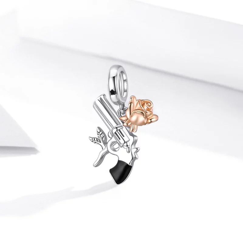 (image pour) PANDORA Style Pistolet à Roses Pendentif - BSC470 - Afficher 2