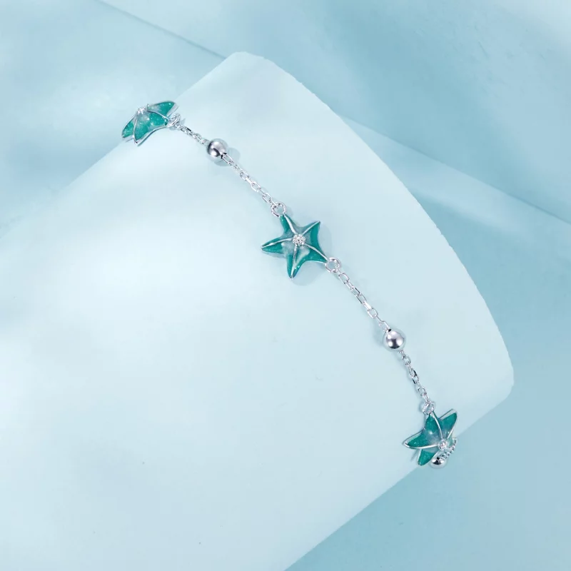 (image pour) PANDORA Style Étoile de Mer Turquoise Cheville - SCT026 - Afficher 2