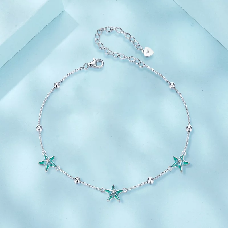(image pour) PANDORA Style Étoile de Mer Turquoise Cheville - SCT026 - Afficher 3