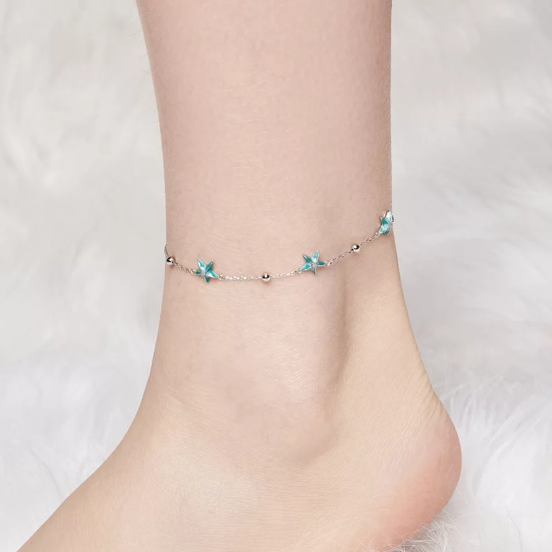 (image pour) PANDORA Style Étoile de Mer Turquoise Cheville - SCT026 - Afficher 4