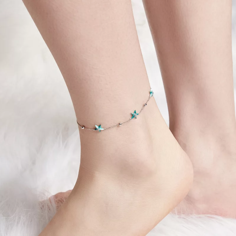 (image pour) PANDORA Style Étoile de Mer Turquoise Cheville - SCT026 - Afficher 5