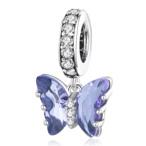 PANDORA Style Violet Butterfly Dangle - BSC423-VT (image pour) PANDORA Style Violet Butterfly Dangle - BSC423-VT