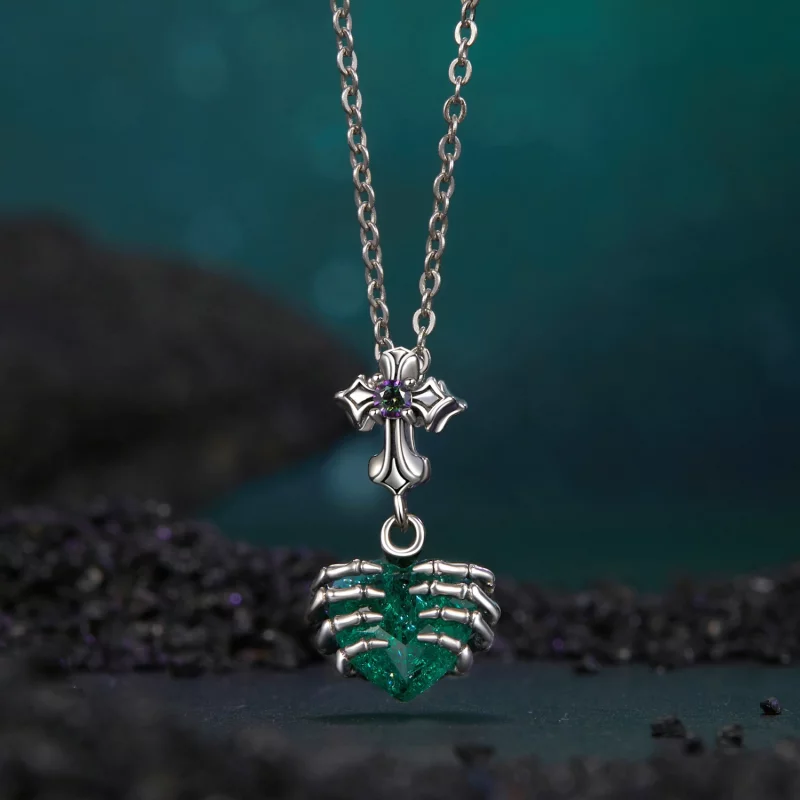 (image pour) Pendent Cœur de Crâne Style PANDORA - BSC1061 - Afficher 3
