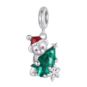Pendent Ours de Noël PANDORA Style - BSC1065 (image pour) Pendent Ours de Noël PANDORA Style - BSC1065