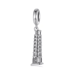 (image pour) Pendent Tour de Pise Penchée Style PANDORA - SCC2876