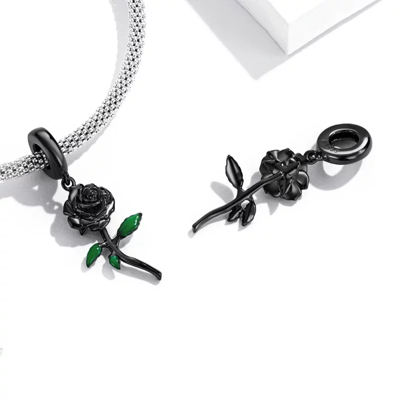 (image pour) PENDENTIF Style Black Rose PANDORA - BSC584 - Afficher 7