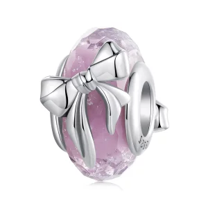 Perles de verre à nœud papillon style PANDORA - BSC1057 (image pour) Perles de verre à nœud papillon style PANDORA - BSC1057
