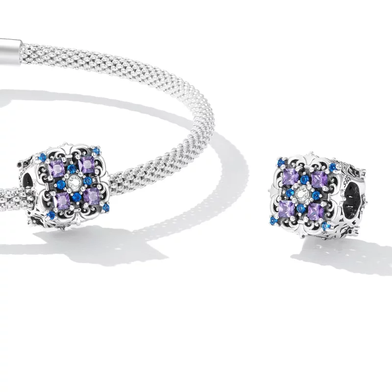 (image pour) Perles motif rétro style PANDORA - BSC618 - Afficher 4