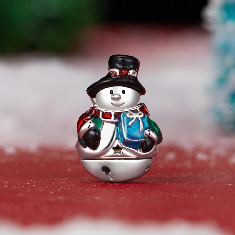 (image pour) Perles PANDORA Style Bonhomme de Neige Cloche de Noël - SCC2913 - Afficher 2