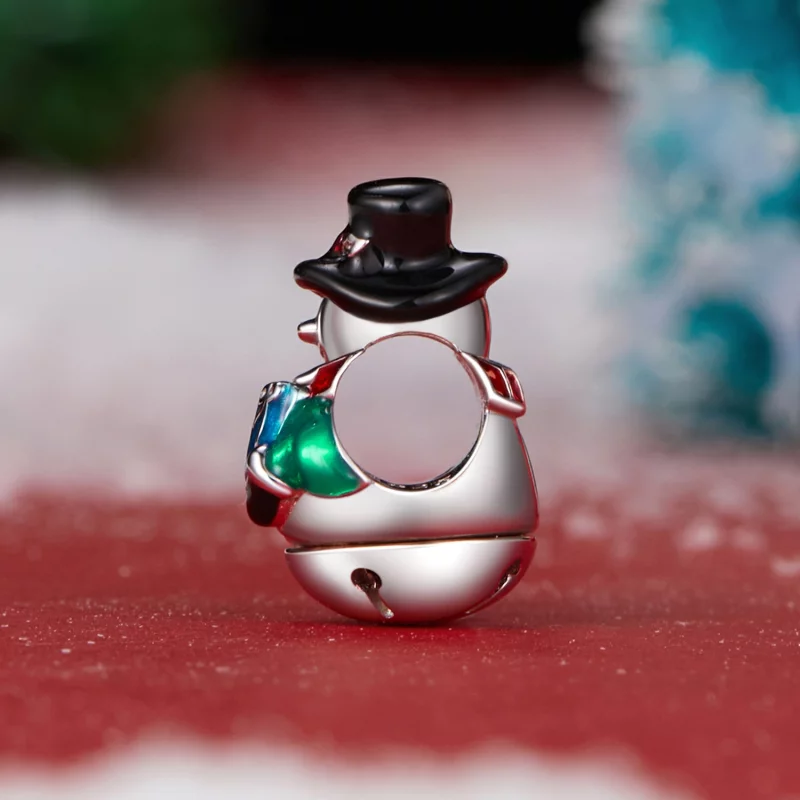 (image pour) Perles PANDORA Style Bonhomme de Neige Cloche de Noël - SCC2913 - Afficher 3