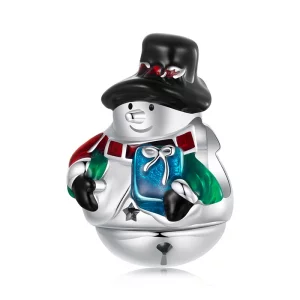 Perles PANDORA Style Bonhomme de Neige Cloche de Noël - SCC2913 (image pour) Perles PANDORA Style Bonhomme de Neige Cloche de Noël - SCC2913