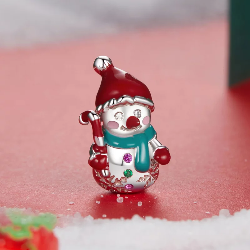 (image pour) Perles PANDORA Style Bonhomme de Neige de Noël - BSC1070 - Afficher 2