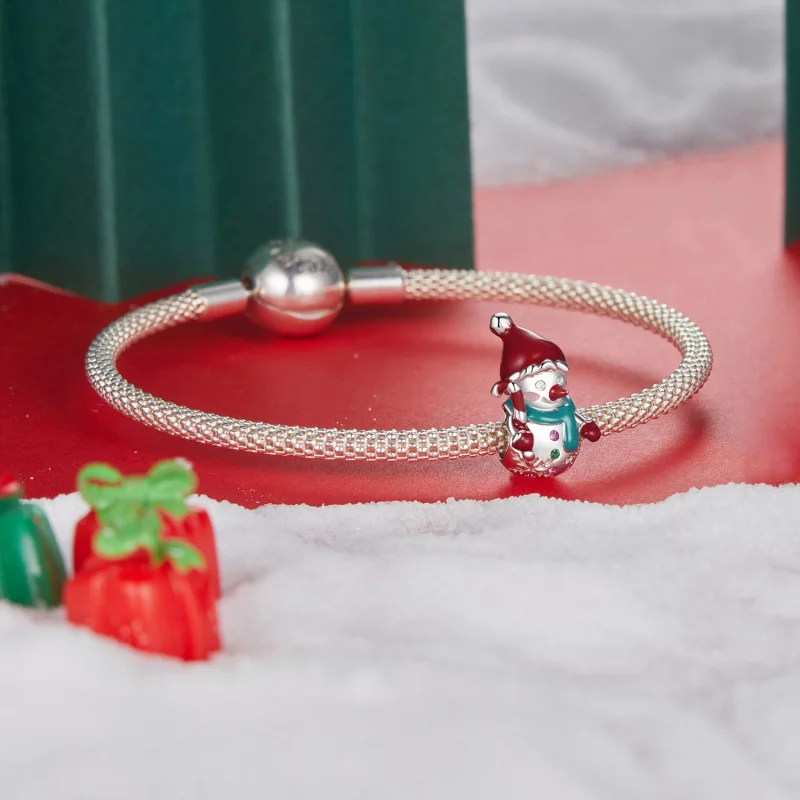 (image pour) Perles PANDORA Style Bonhomme de Neige de Noël - BSC1070 - Afficher 5