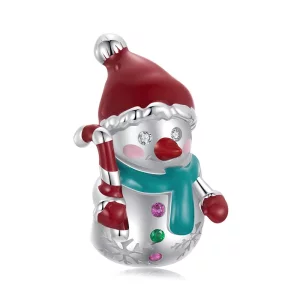 Perles PANDORA Style Bonhomme de Neige de Noël - BSC1070 (image pour) Perles PANDORA Style Bonhomme de Neige de Noël - BSC1070