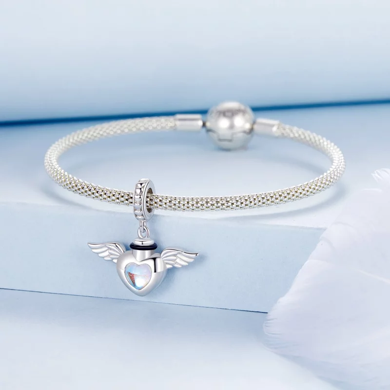 (image pour) Urne funéraire pour animaux de compagnie style PANDORA pendentif boîte commémora - Afficher 3