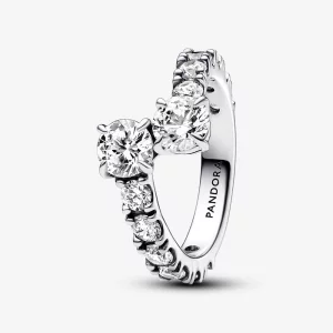 (image pour) Bague à anneaux chevauchants étincelante Pandora - 193149C01