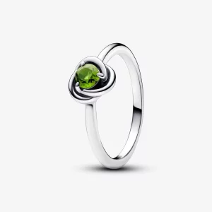 (image pour) Bague Cercle Éternité Printemps Vert Pandora Août - 192993C08
