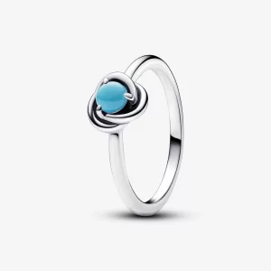 (image pour) Bague Cercle Éternité Turquoise Bleu Décembre Pandora - 192993C12