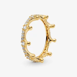 (image pour) Bague couronne scintillante transparente Pandora - 168654C01