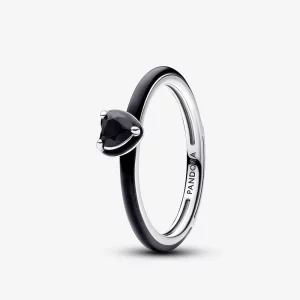 (image pour) Bague Cœur Chakra Noir Pandora ME - 193088C01