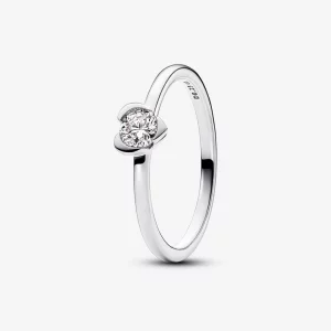 (image pour) Bague Cœur Talisman Pandora en Diamant de Culture 0,25 carat P Argent Sterling - 193115C01