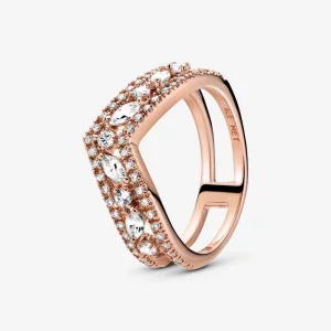 (image pour) Bague Double Bréchet Marquise Étincelante Pandora - 189095C01