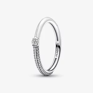 (image pour) Bague double Pavé et blanc Pandora ME - 192528C02