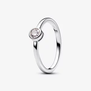 (image pour) Bague en argent sterling avec serti en diamant de laboratoire Pandora Era 0,25 carat - 192900C01