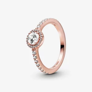 (image pour) Bague Halo Classique Étincelante Pandora - 188861C01