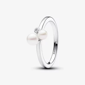 (image pour) Bague Pandora Duo en perles de culture d'eau douce traitées - 193156C01