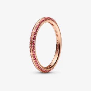 (image pour) Bague Pandora ME en Rouge Serti Pavé - 189679C02