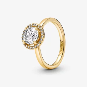 (image pour) Bague Sparkling Round Halo Pandora - 161234C01